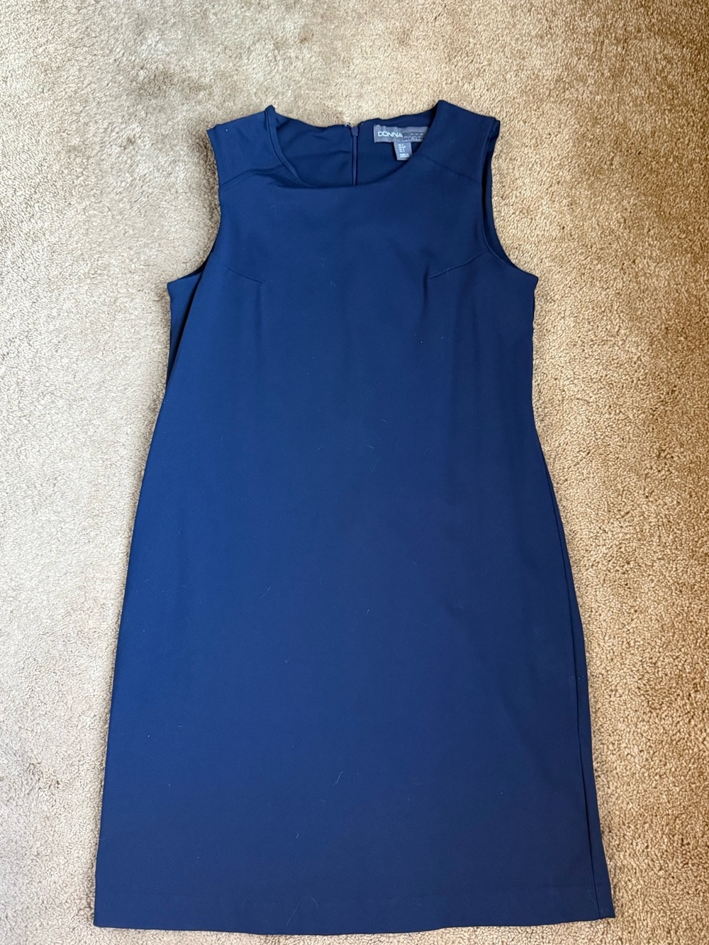 Navy Sleeveless Midi Dress
